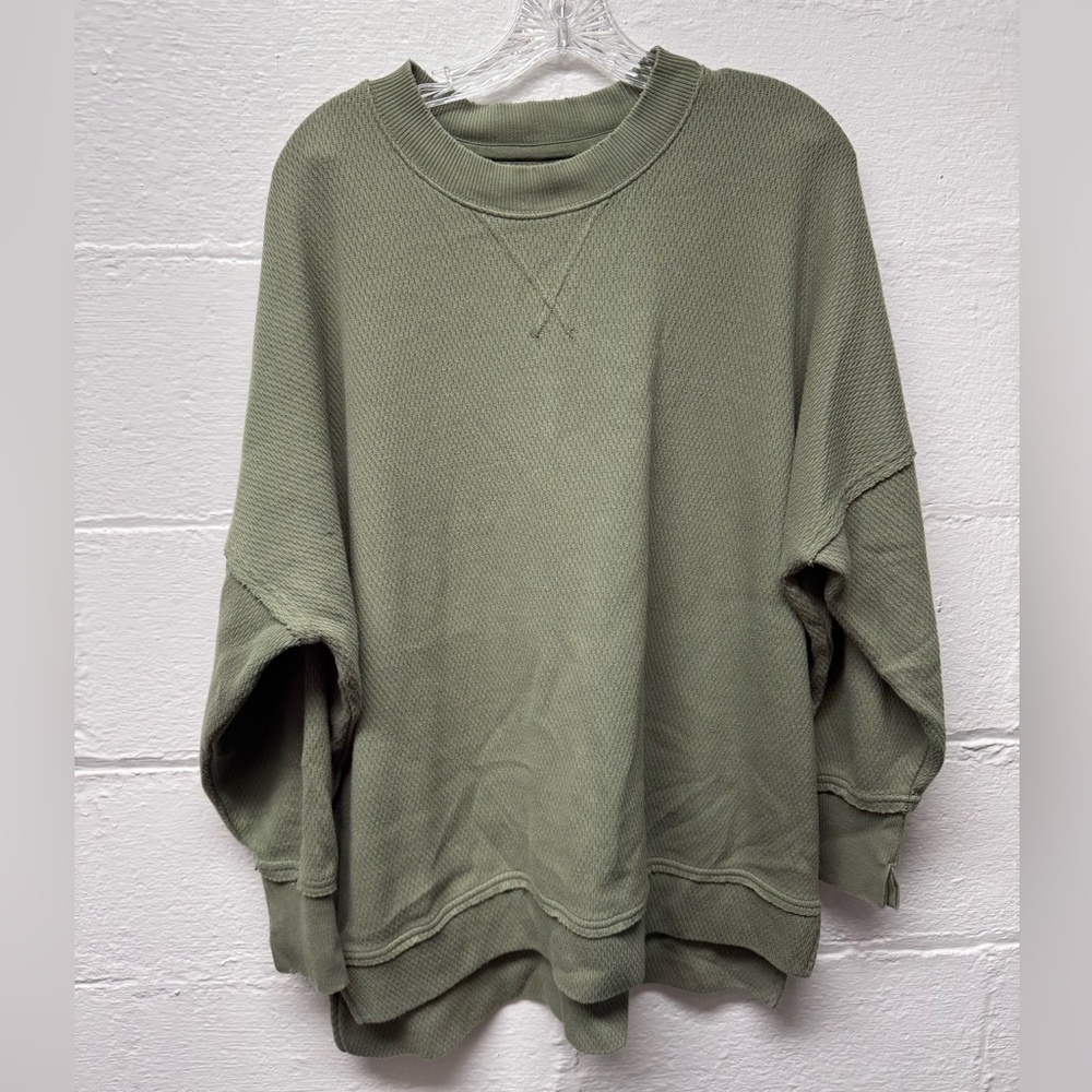 Aerie Big Chill Textured Crew Sweatshirt - Picture 2 of 5